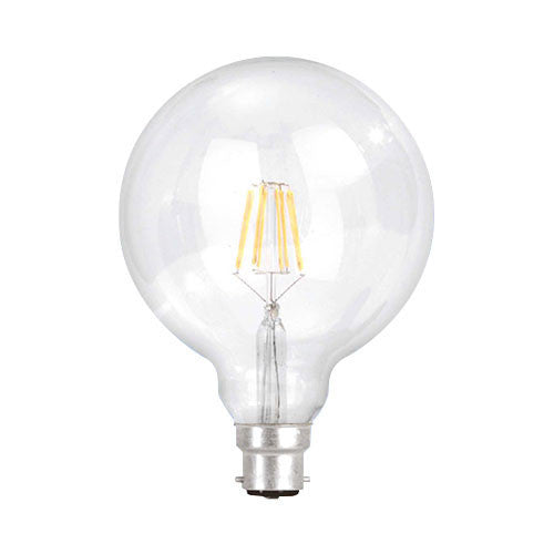 LED Filament Bulb G125 B22 9W 950lm Cool White