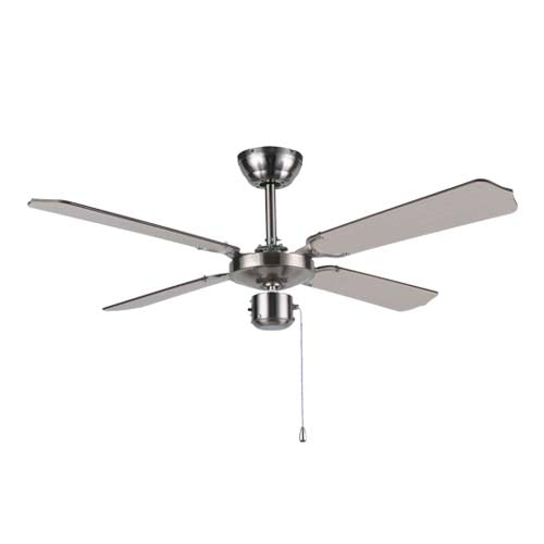 4 Blade Ceiling Fan 1060mm - Satin Chrome