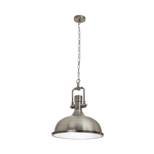 Bright Star Industrial Style Pendant - Satin Chrome