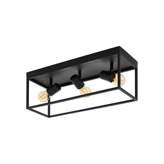 Eurolux Silentina 3 Light Ceiling Light - Black