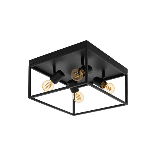 Eurolux Silentina 4 Light Ceiling Light 360mm - Black