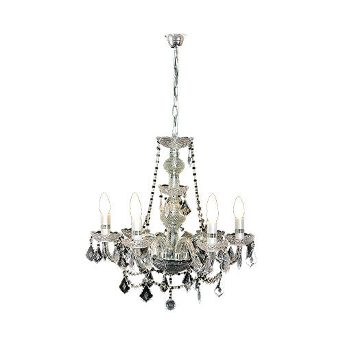 6 Light Up Acrylic Crystal Chandelier