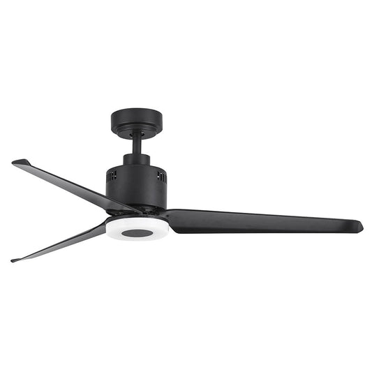 3 Blade Ceiling Fan with Light 1320mm - Matt Black