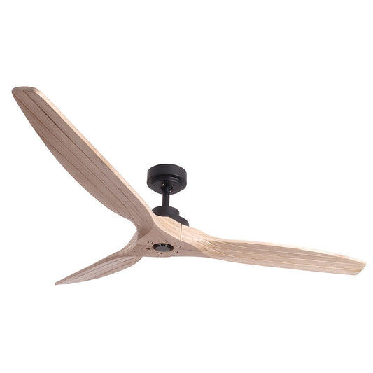 3 Blade Ceiling Fan 1520mm - Matt Black / Wood