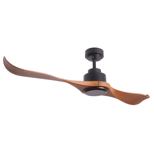 2 Blade Ceiling Fan 1320mm - Matt Black / Wood