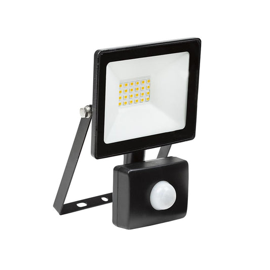 Eurolux LED 20W 1500lm Daylight Floodlight with Sensor - Black