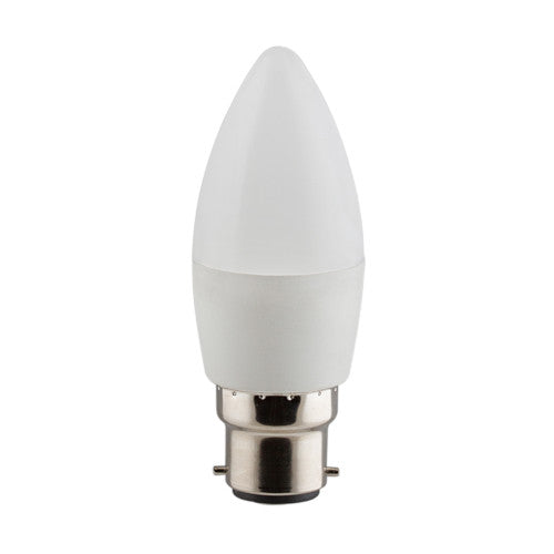 Eurolux LED Dimmable Opal Candle Bulb B22 5W 450lm Warm White