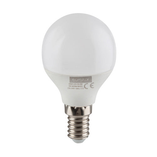 Eurolux LED Golf Ball Bulb E14 3W 210lm Warm White - Opal