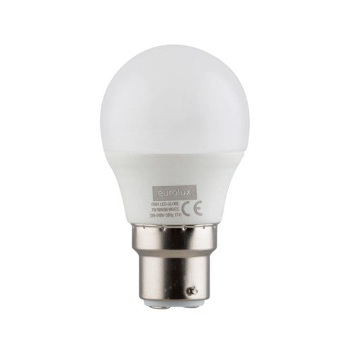 Eurolux LED Golf Ball Bulb B22 7W 560lm Warm White - Opal