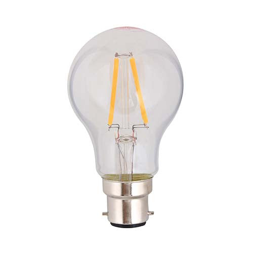 Eurolux LED Clear Filament GlobeA60 B22 4W 360lm Warm White