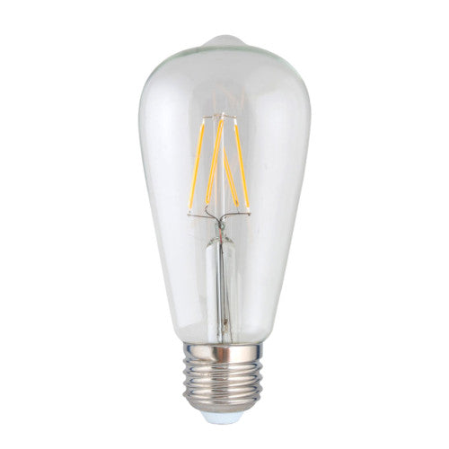 Eurolux LED Clear Filament Pear Shaped Globe E27 4W 400lm Warm White