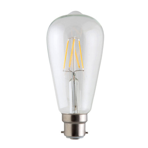 Eurolux LED Clear Filament Pear Shaped Globe B22 4W 400lm Warm White