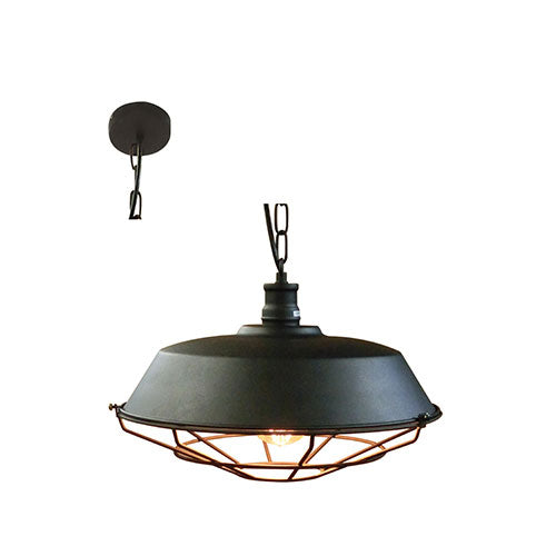 Decorative Metal Dome Pendant - Black