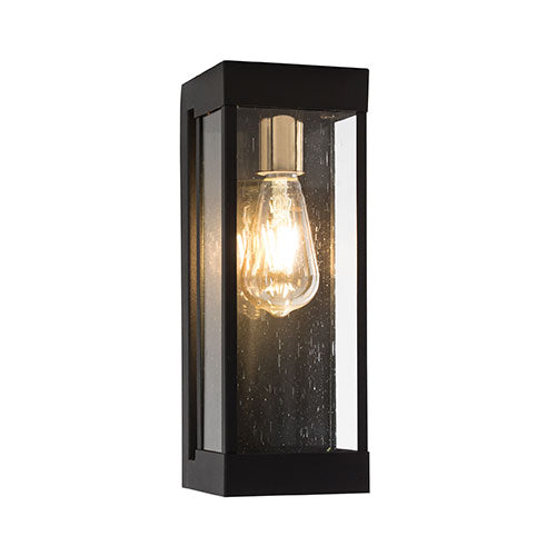 Rectangular Wall Light Lantern - Black