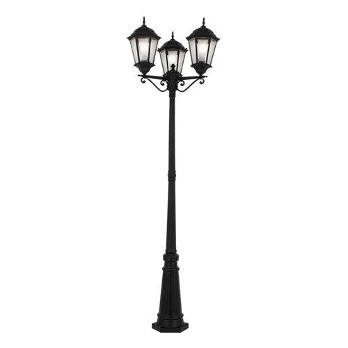 Lantern 3 Light Column - Black