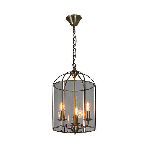 Eurolux Spencer Cage Pendant & Glass