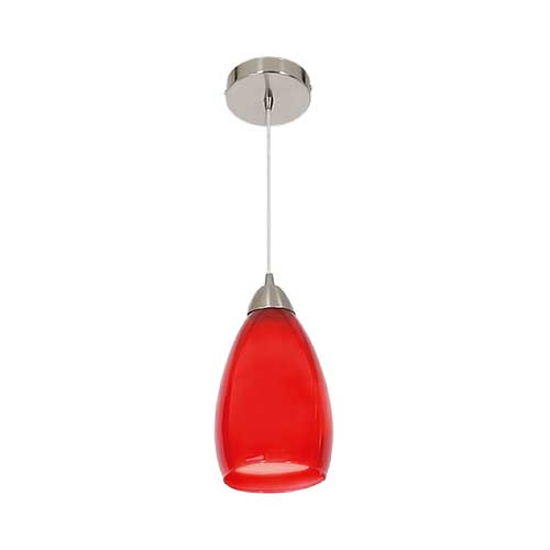 Satin Chrome Pendant with Double Glass