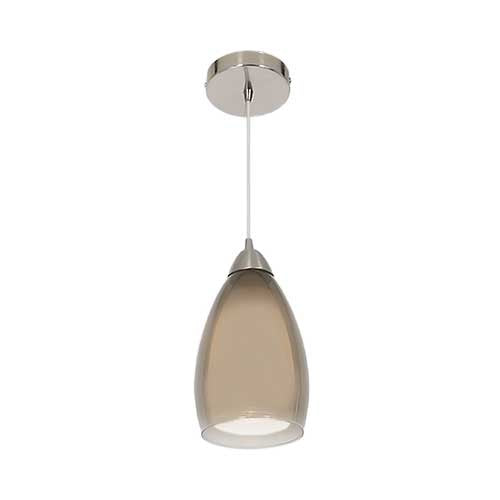 Satin Chrome Pendant with Double Glass