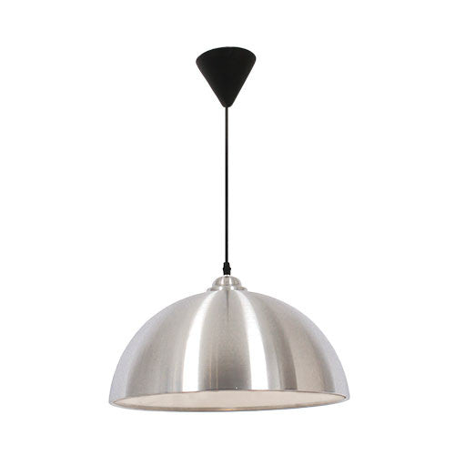 Aluminium 1 Light Dome Pendant 380mm