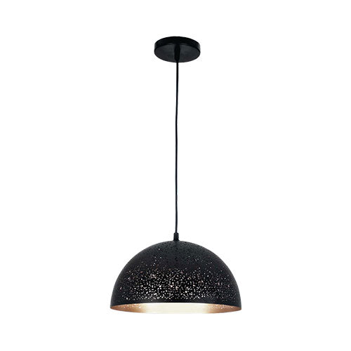 Perforated Black Metal Pendant Small