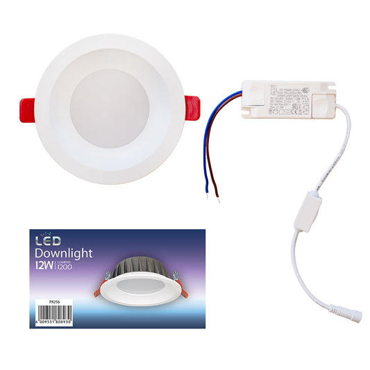 Eurolux LED Downlight 12W 5000K CCT 1200lm - Ivory White