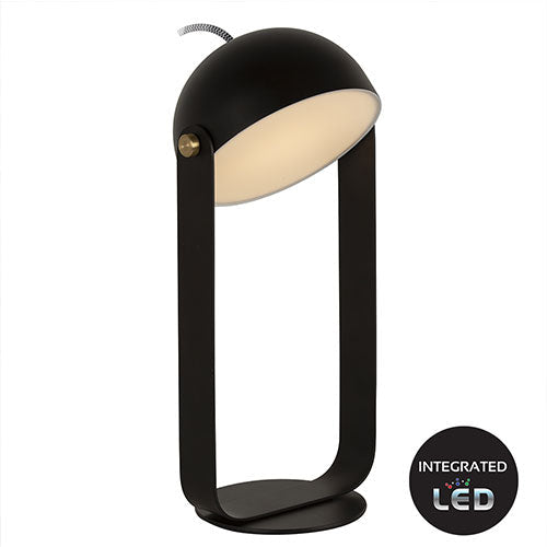 Eurolux LED Aluminium 6W Warm White 360° Rotation Table Lamp - Black