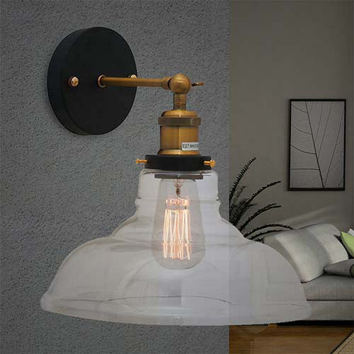 Eurolux Farmhouse Glass Wall Light