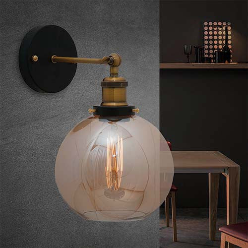 Eurolux Elixir Round Glass Wall Light