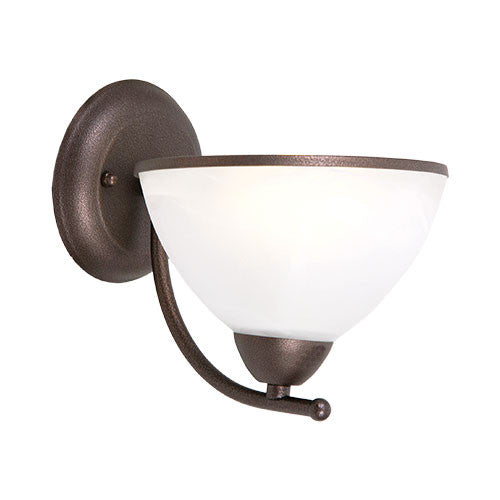 Metal Wall Bracket with Alabaster Glass