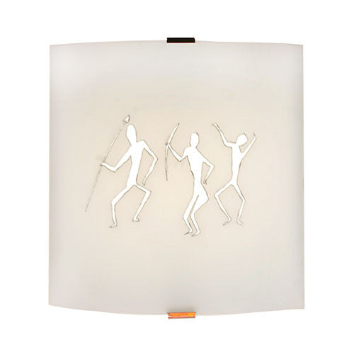 Tribal Glass Wall Bracket Light