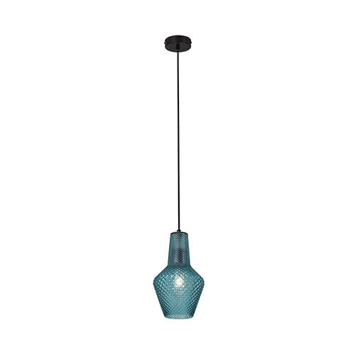 Eurolux Milano Pendant with Blue Glass 310mm