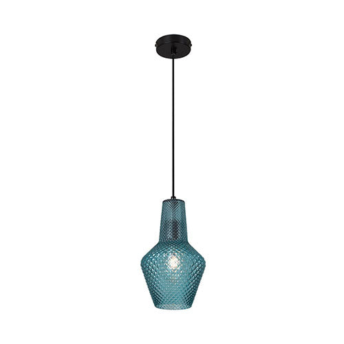 Eurolux Milano Pendant with Blue Glass 430mm