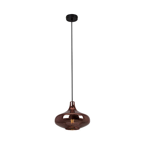 Eurolux Larissa Pendant with Transparent Copper Glass 270mm