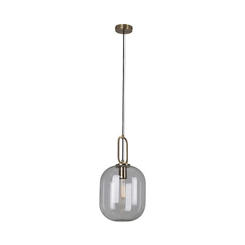 Eurolux Hallstat Glass Pendant 250mm - Clear / Bronze