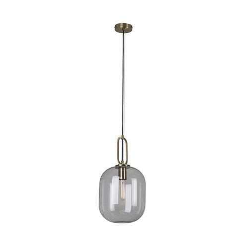 Eurolux Hallstat Glass Pendant 350mm - Clear / Bronze