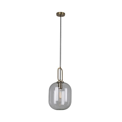 Eurolux Hallstat Glass Pendant 440mm - Clear / Bronze