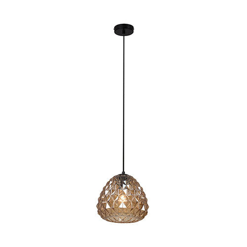 Eurolux Colmar Glass Pendant 250mm - Champagne