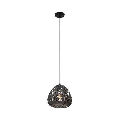 Eurolux Colmar Glass Pendant - Smokey Black