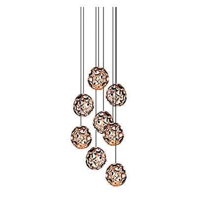 Tiered 8 Light 60W Metal Pendant