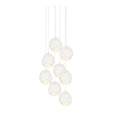 Tiered 8 Light 60W Metal Pendant