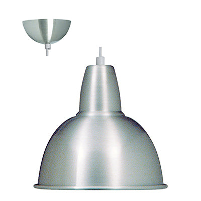 Metal 60W Bell Pendant - Satin Chrome